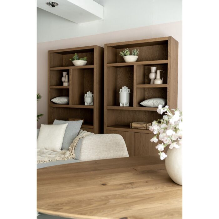 Boekenkast Diamond September 120cm 5 Vaks Rechts Eiken