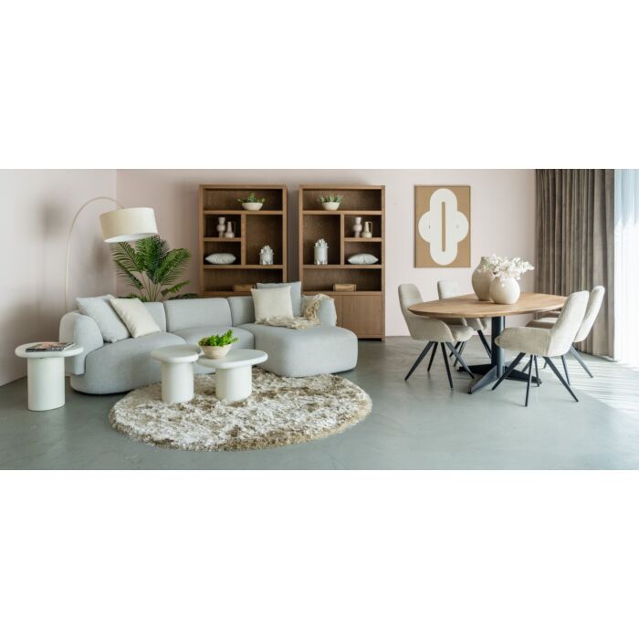 Boekenkast Diamond September 120cm 5 Vaks Rechts Eiken