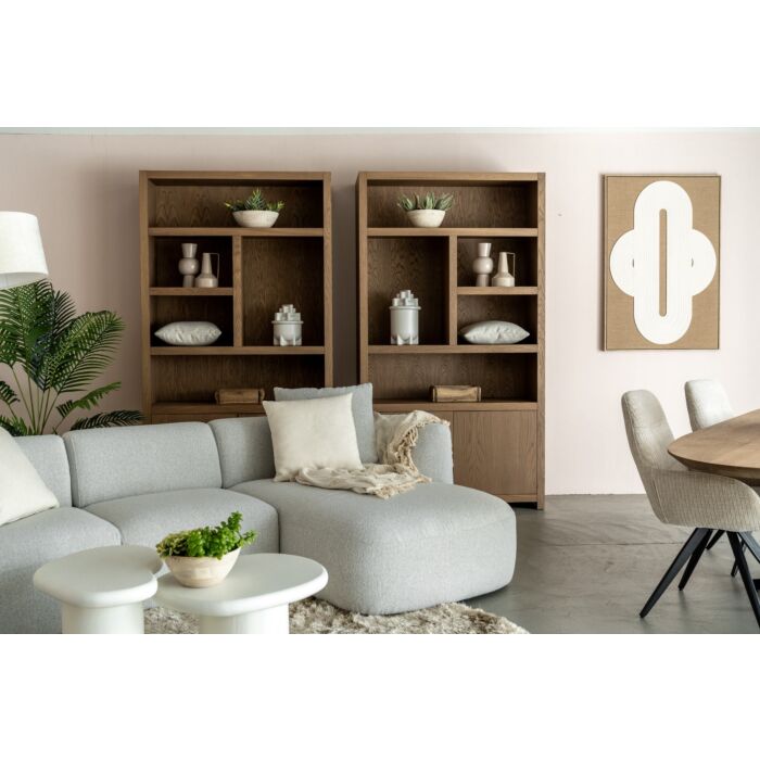 Boekenkast Diamond September 120cm 5 Vaks Rechts Eiken