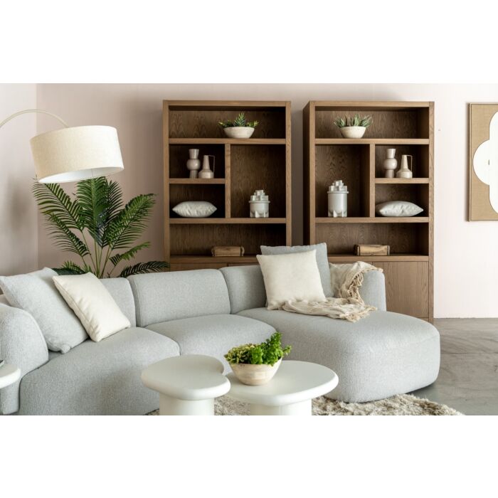 Boekenkast Diamond September 120cm 5 Vaks Rechts Eiken