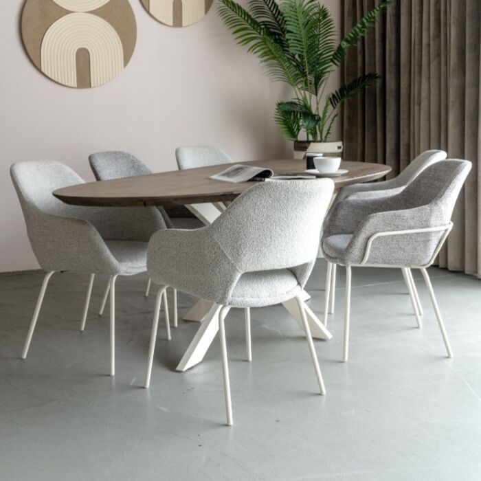 Eetkamerstoel Kado Créme Poot Beige