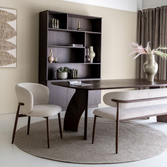 Eetkamerbank Jessda Crème 200cm