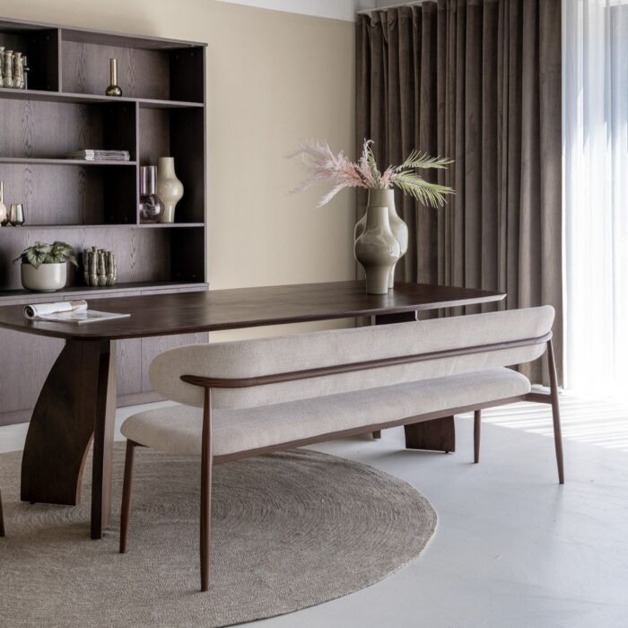 Eetkamerbank Jessda Crème 200cm