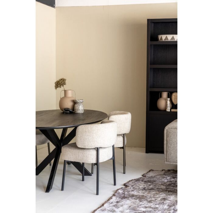 Eetkamerstoel Bobby Beige Poot Anodic Brown