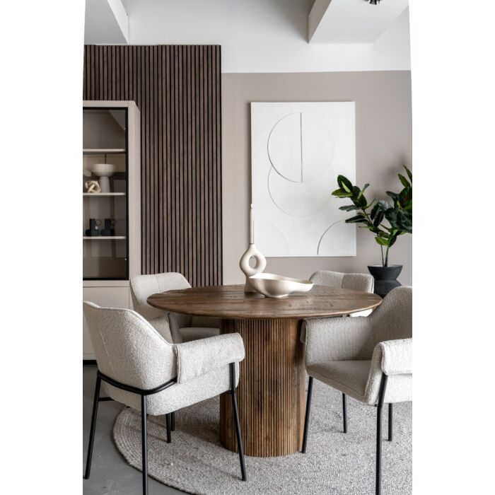 Eetkamertafel Rocco Mango Brown Ø130cm 