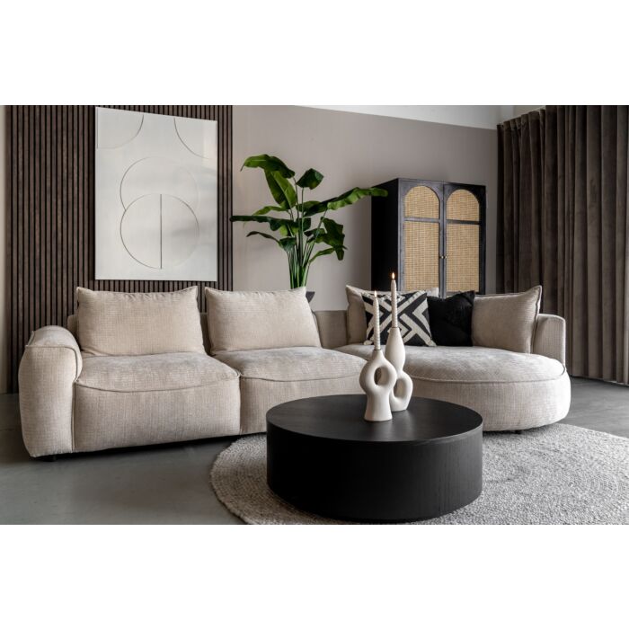 Salontafel Diamond Rond Ø85cm Zwart Eiken