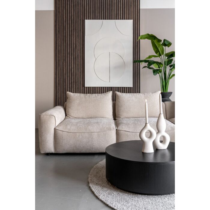 Salontafel Diamond Rond Ø85cm Zwart Eiken