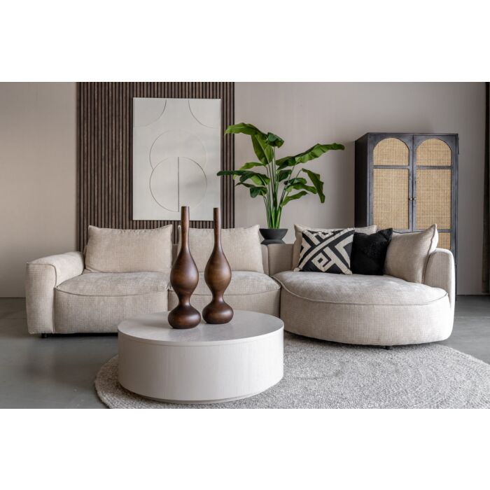 Salontafel Diamond Rond Ø85cm Taupe Eiken