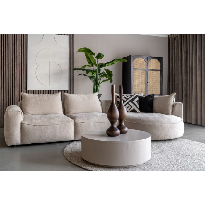 Salontafel Diamond Rond Ø85cm Taupe Eiken