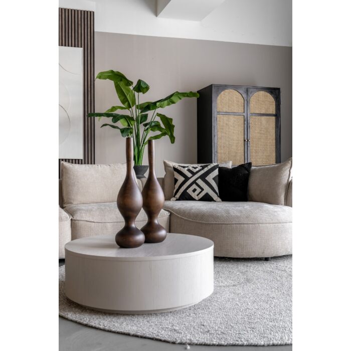Salontafel Diamond Rond Ø85cm Taupe Eiken