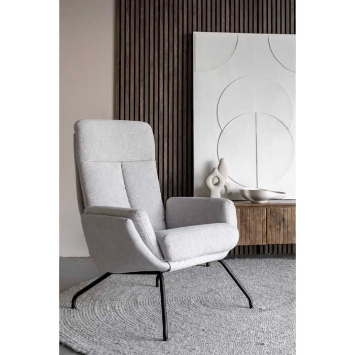 Fauteuil Naan Hoog Lichtgrijs