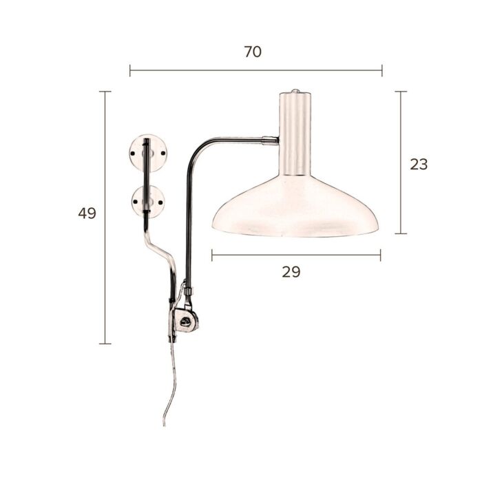 Dutchbone Devi Wandlamp Zwart