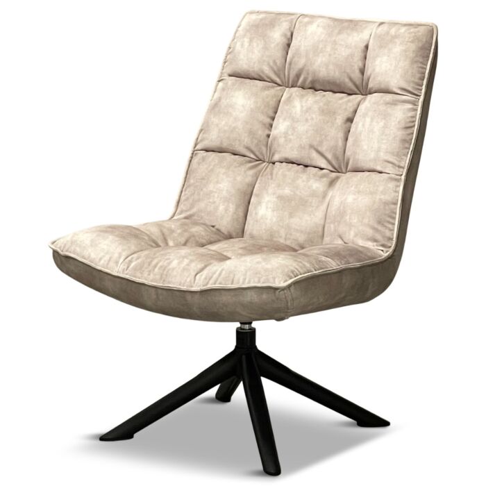 Draaifauteuil Spider Vintage Velours Champagne 