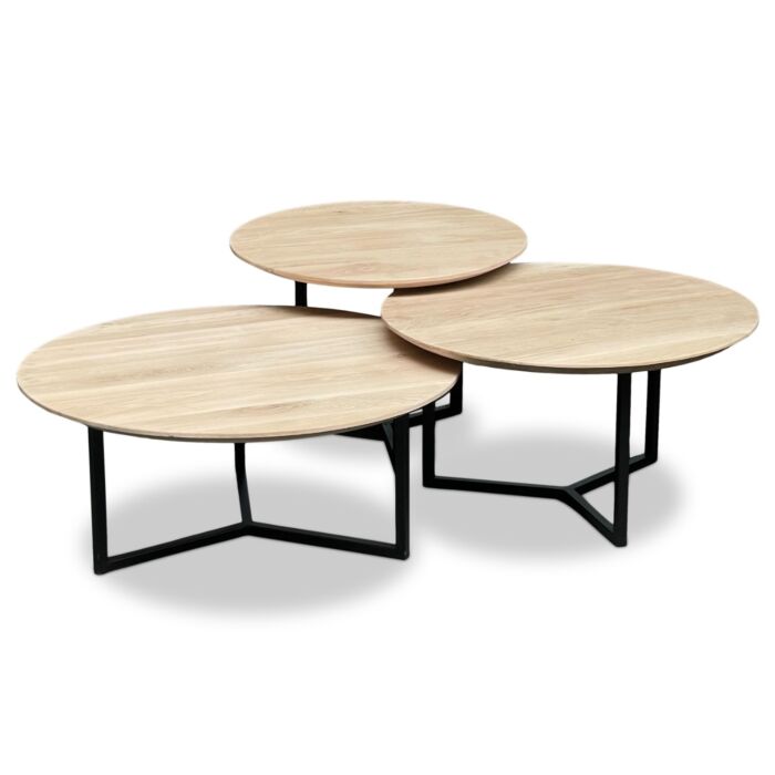 Salontafel Set van 3 Maxime Naturel White
