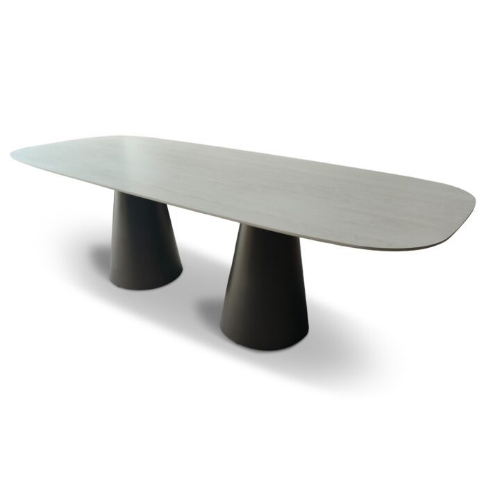 Eettafel Mira Deens Ovaal Met Anodic Brown Poten
