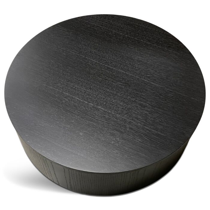 Salontafel Diamond Rond Ø85cm Zwart Eiken