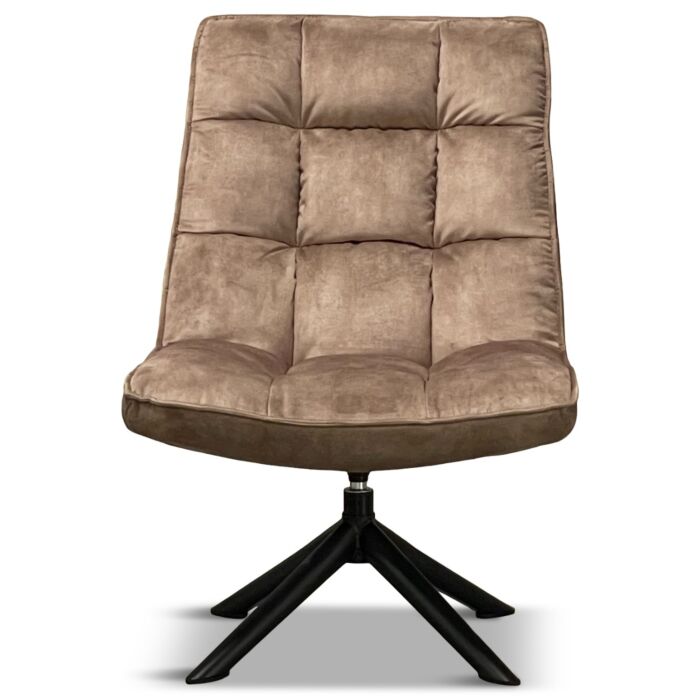 Draaifauteuil Spider Vintage Velours Taupe 