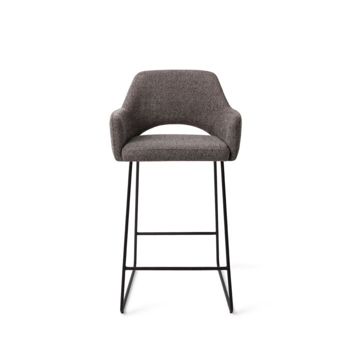 Jesper Home Barkruk Yanai Amazing Grey Counter stool Slide Black