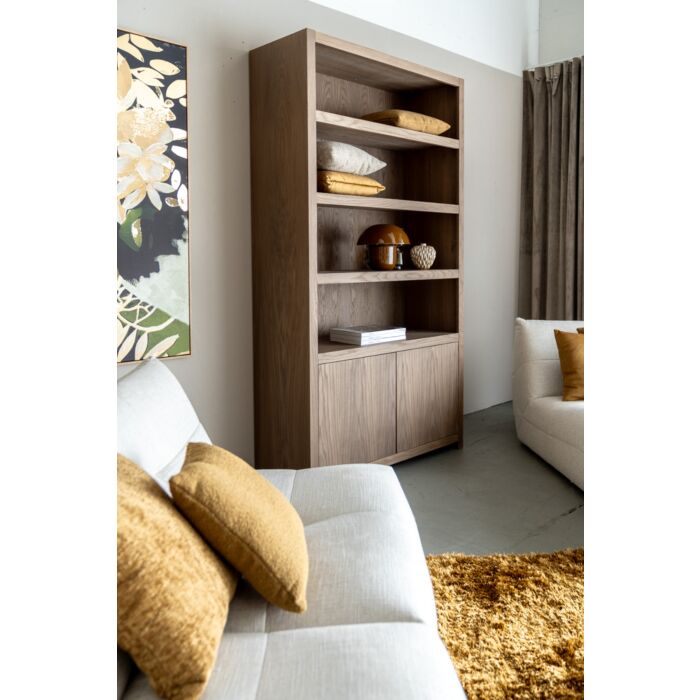 Boekenkast Diamond September 120cm 4 Vaks Eiken