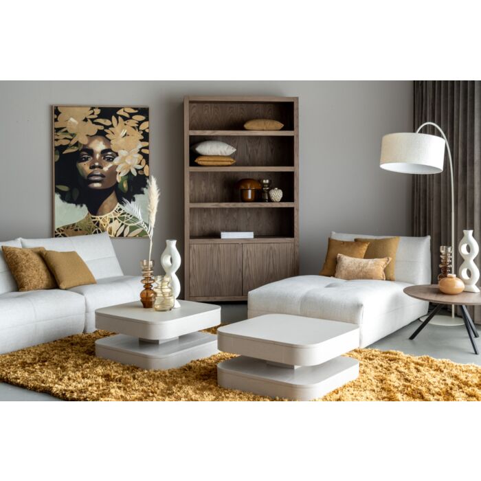 Boekenkast Diamond September 120cm 4 Vaks Eiken
