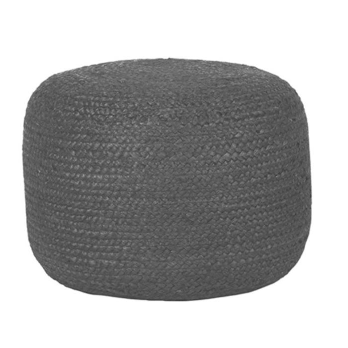 LABEL51 Poef Jute - Zwart - Jute - 50 cm