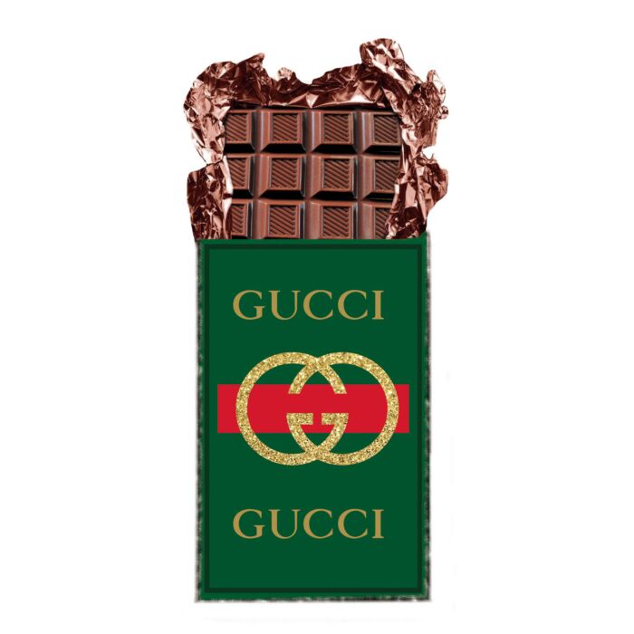 Glasschilderij Gucci Chocolade Groen 