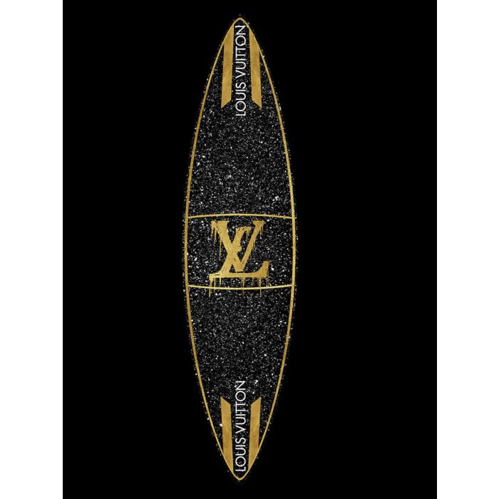 Glasschilderij Louis Vuitton Surfboard