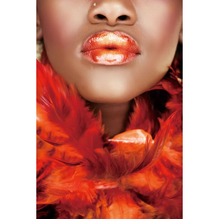 Glasschilderij Rode Lippen 
