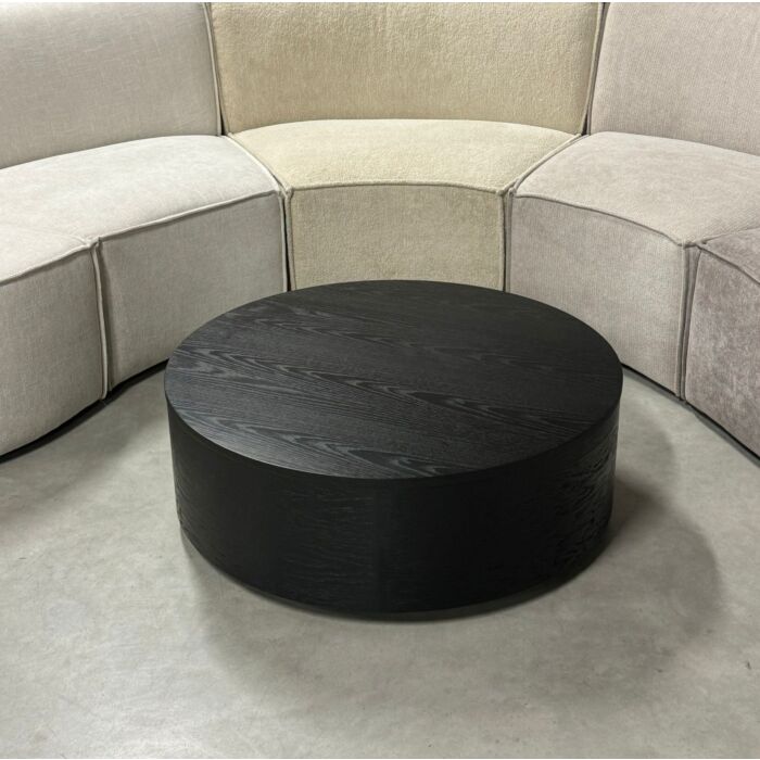 Salontafel Diamond Rond Ø85cm Zwart Eiken