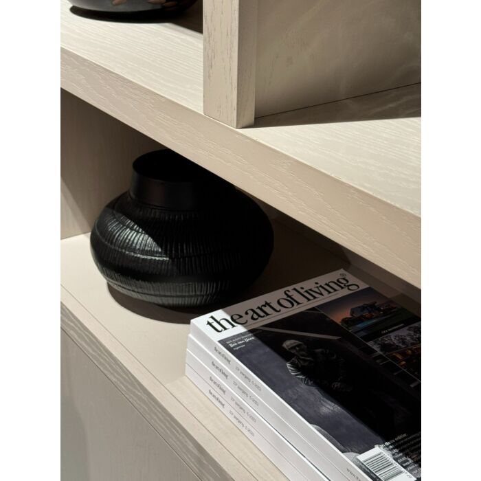 Boekenkast Set Diamond Taupe Links 120cm Eiken