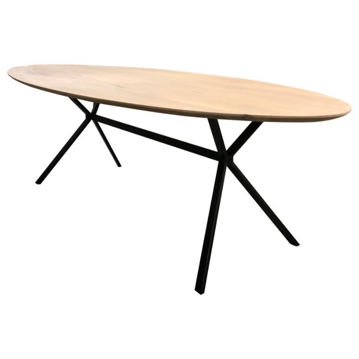 Eettafel Joost Ovaal Eikenhout Spin Poot