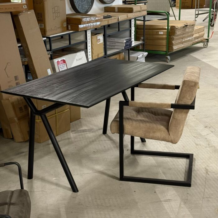 Bureau Zwart Eiken 140x80cm