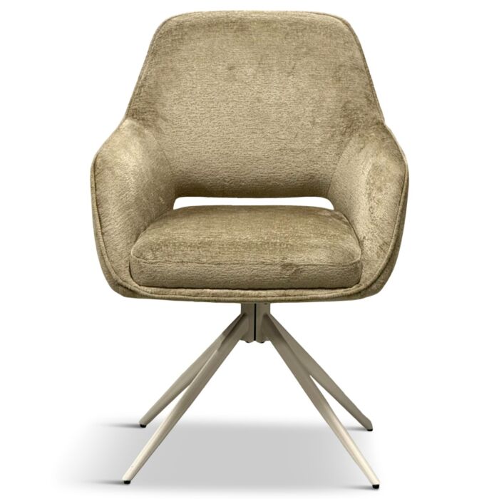 Armstoel Roan Taupe Draaibare Poot Beige