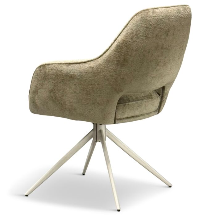 Armstoel Roan Taupe Draaibare Poot Beige