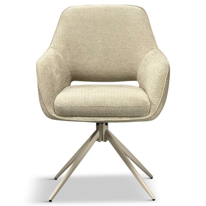 Armstoel Roan Beige Draaibare Poot Beige