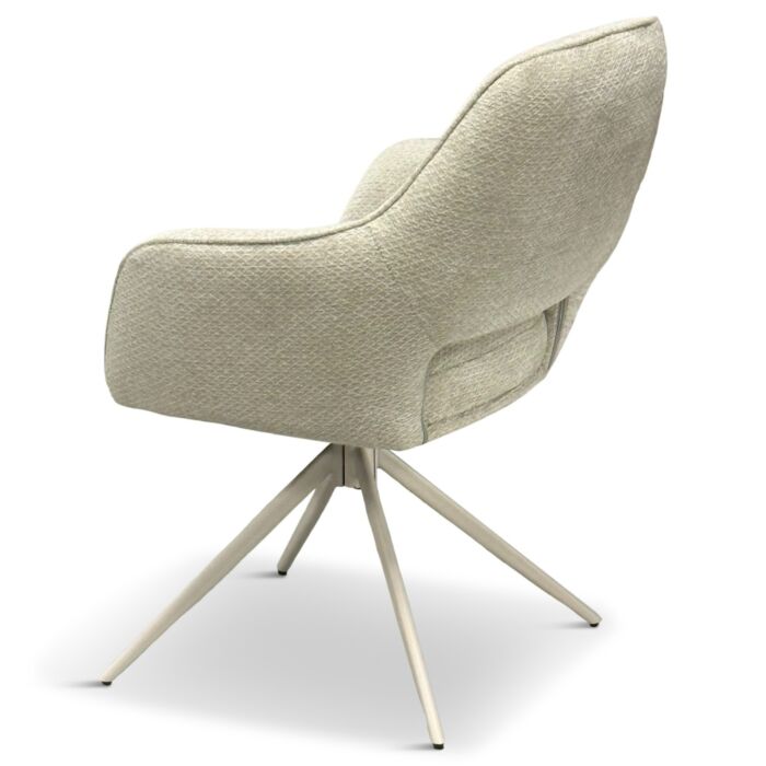 Armstoel Roan Beige Draaibare Poot Beige