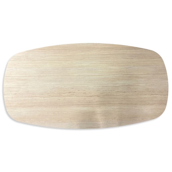 Eettafel Roxy Travertin Look Poot Anodic Brown 