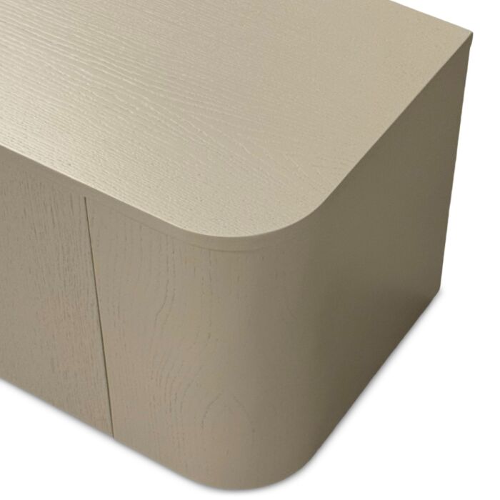 Tv Dressoir Axel Japandi Taupe Ronde Hoek
