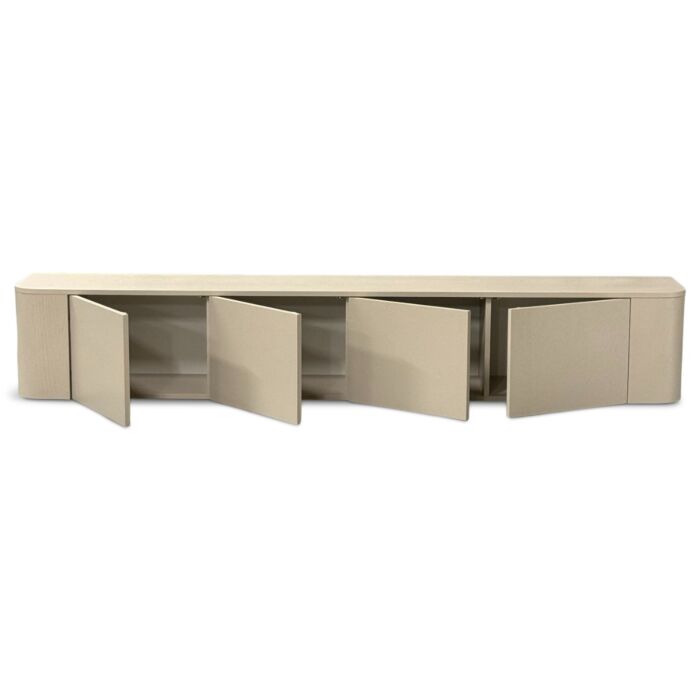 Tv Dressoir Axel Japandi Taupe Ronde Hoek