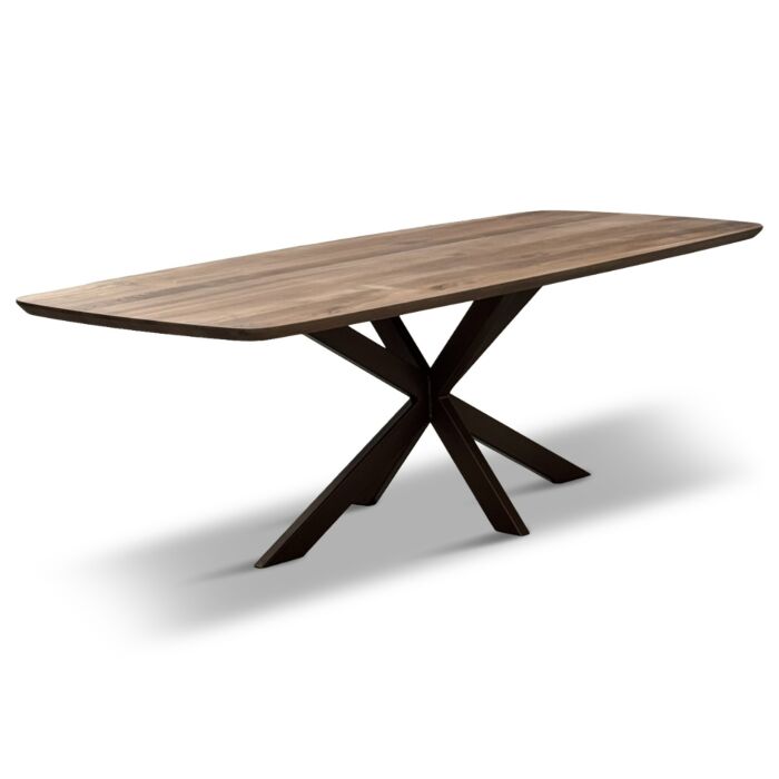 Eettafel Robijn Eikenhout Spin Frame Anodic Brown