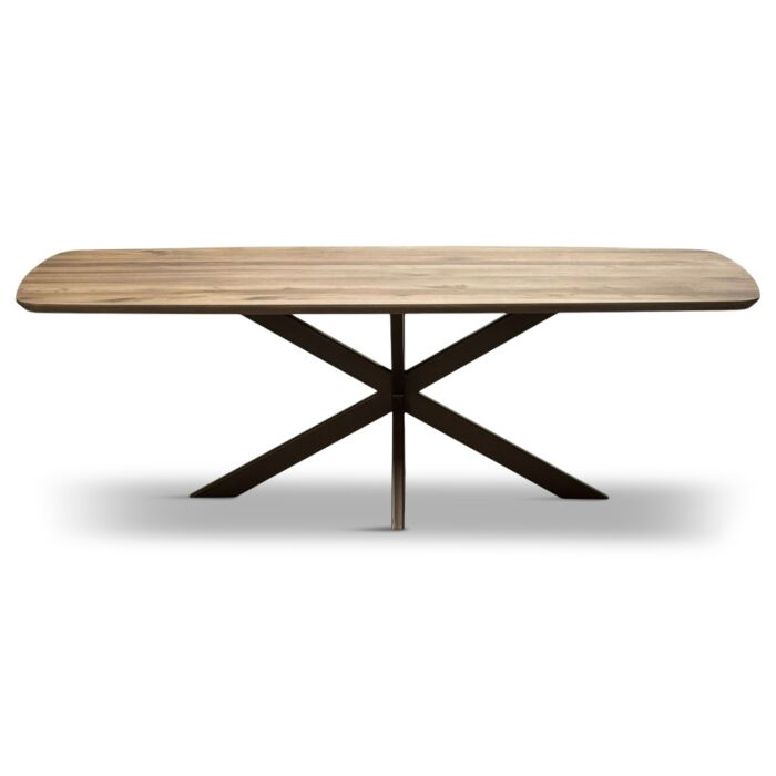 Eettafel Robijn Eikenhout Spin Frame Anodic Brown