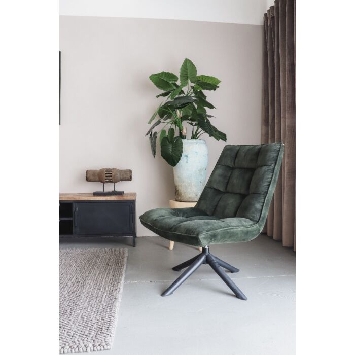 Draaifauteuil Spider Vintage Velours Groen 