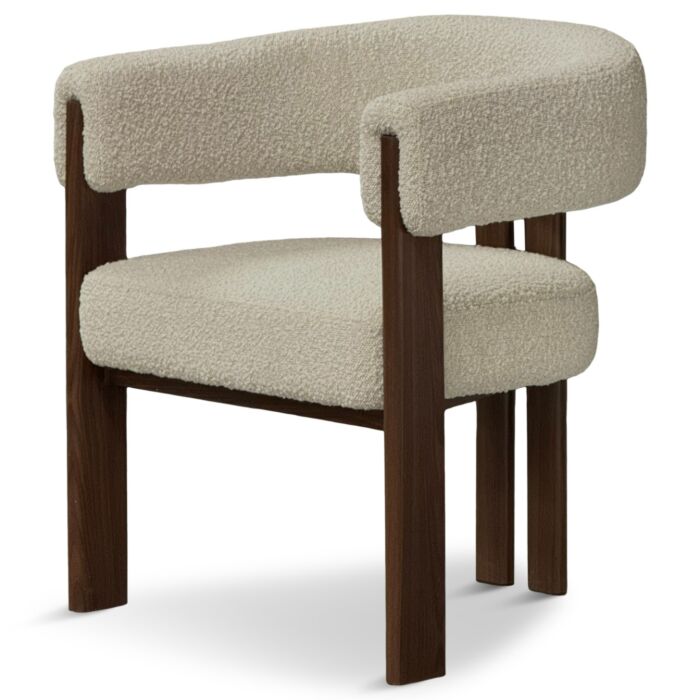 Armstoel Cohama Crème Walnoot Poten