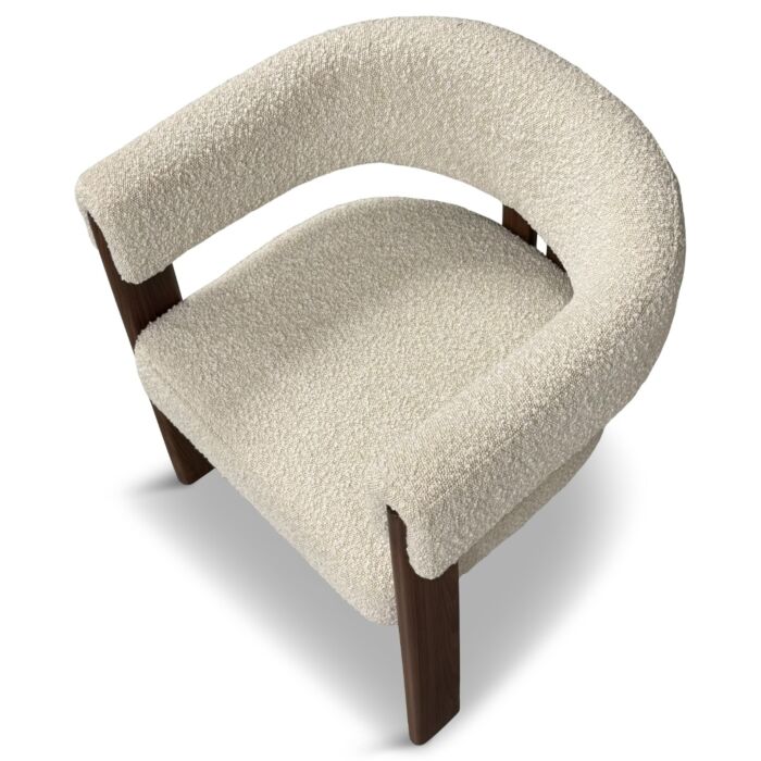 Armstoel Cohama Crème Walnoot Poten
