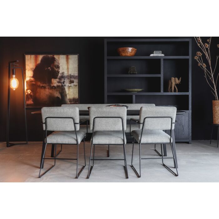 Eettafel Rinske Eikenhout Zwart 