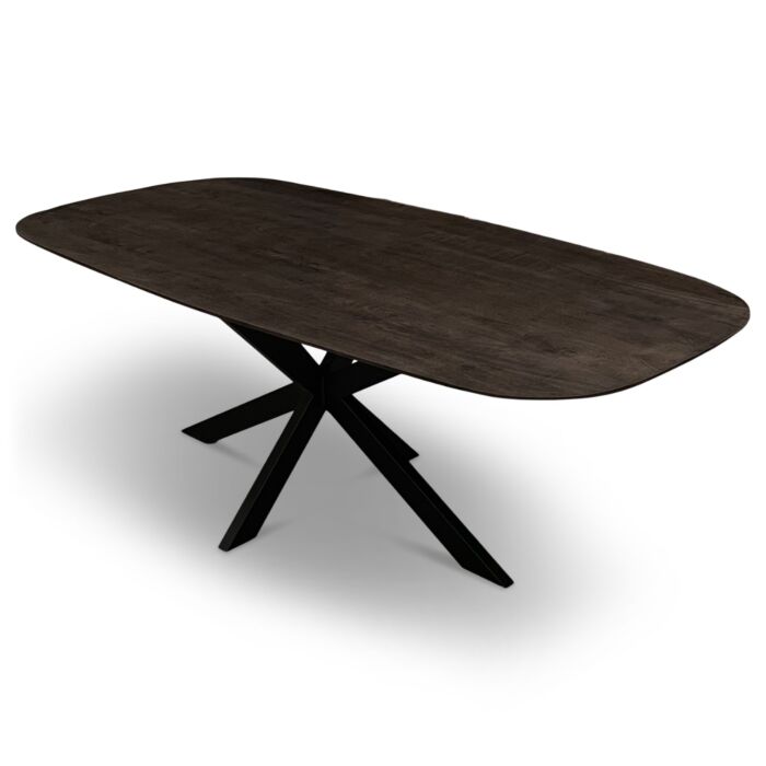 Eettafel Mango Caval Sandblasted Bruin Deens Ovaal