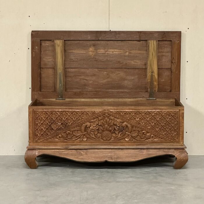 India opbergkist houten details