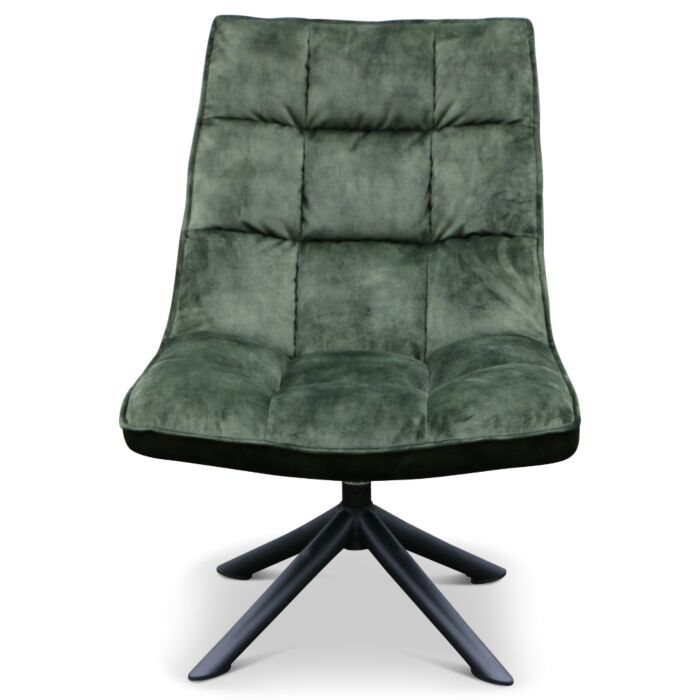 Draaifauteuil Spider Vintage Velours Groen 