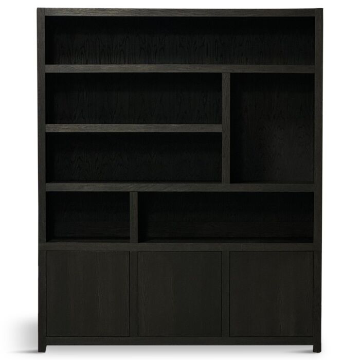 Boekenkast Diamond 180cm Breed Dark Brown Eiken