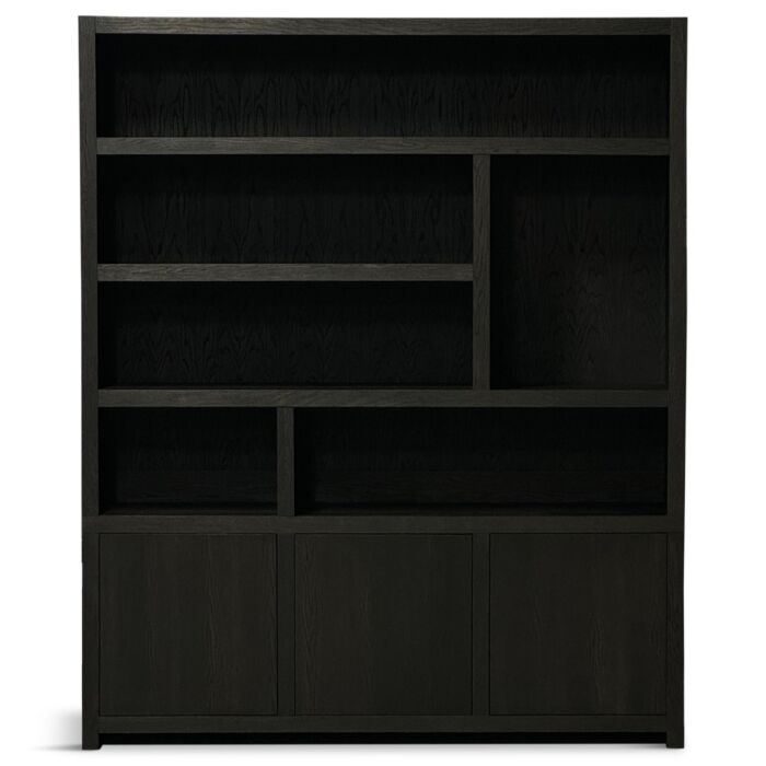 Boekenkast Diamond 180cm Breed Dark Brown Eiken